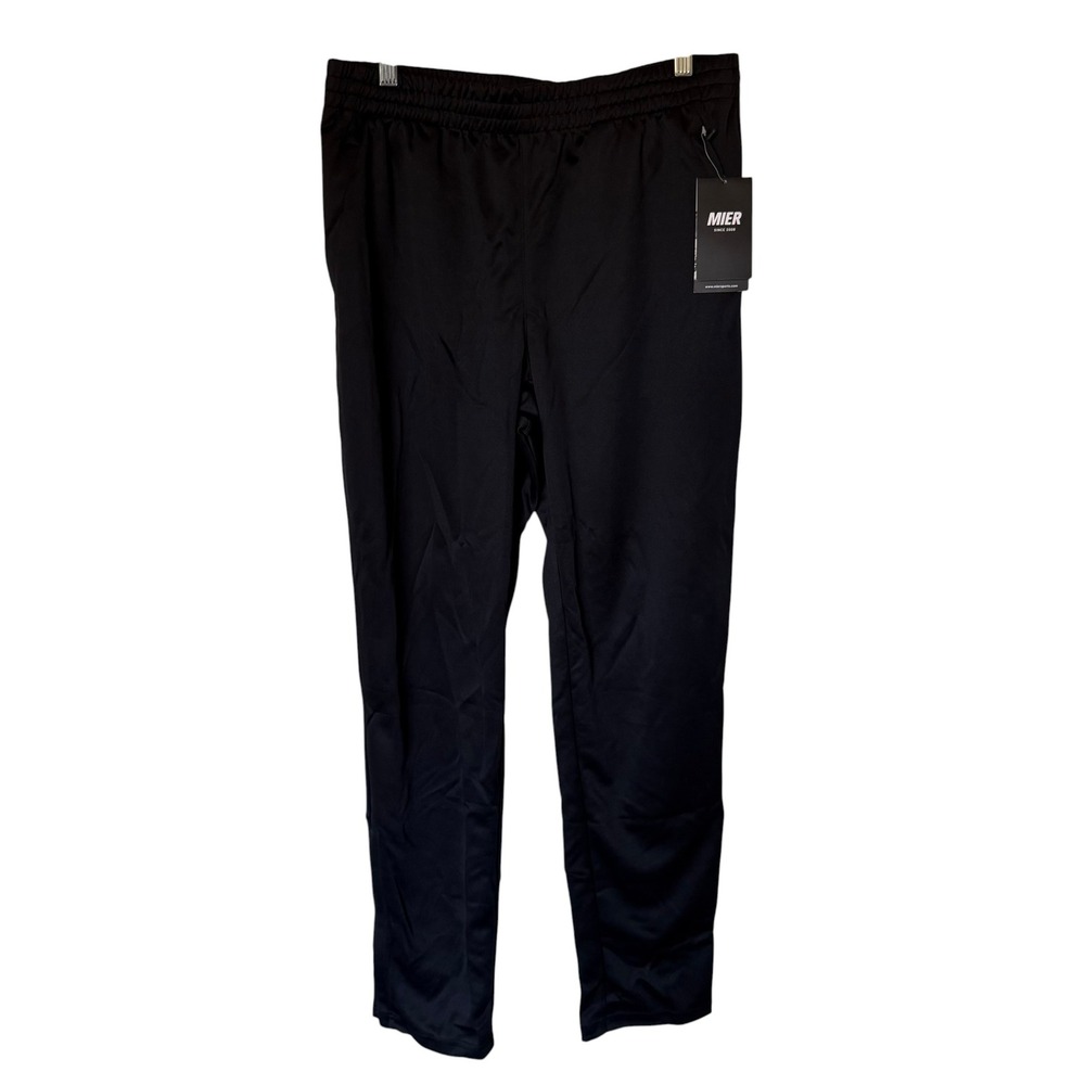 Mier Track Pants Men Large Black NEW Athletic Performance Joggers
